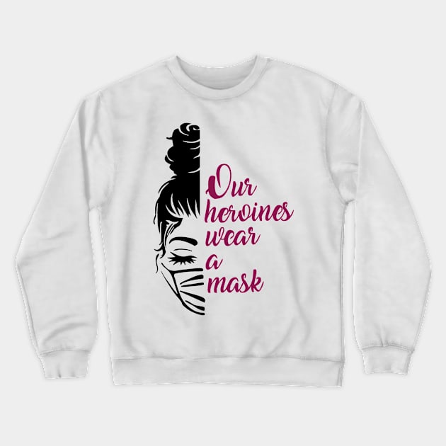 Heroine Women Crewneck Sweatshirt by Virginia Picón